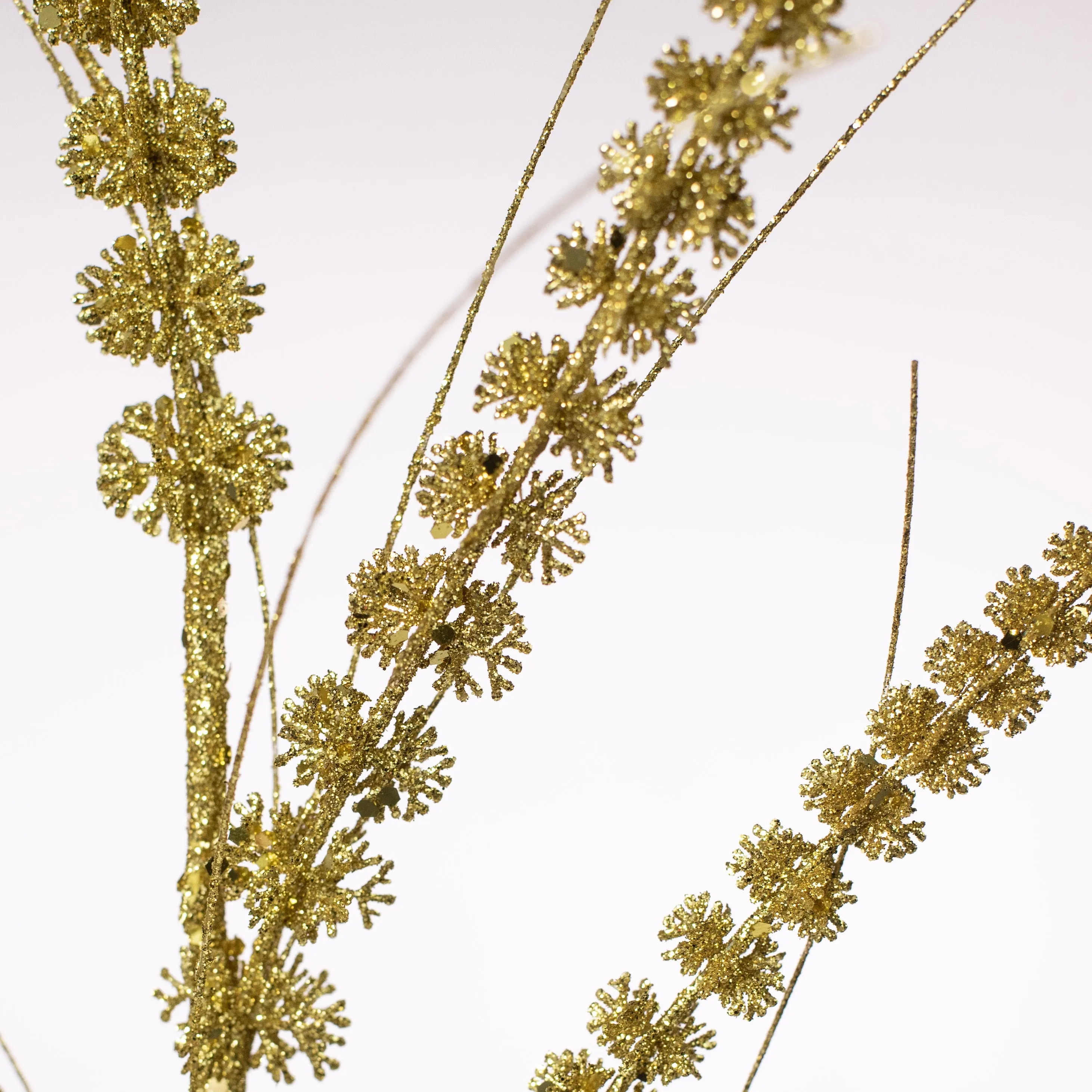 36" Glitter Amaranthus Spray: Gold