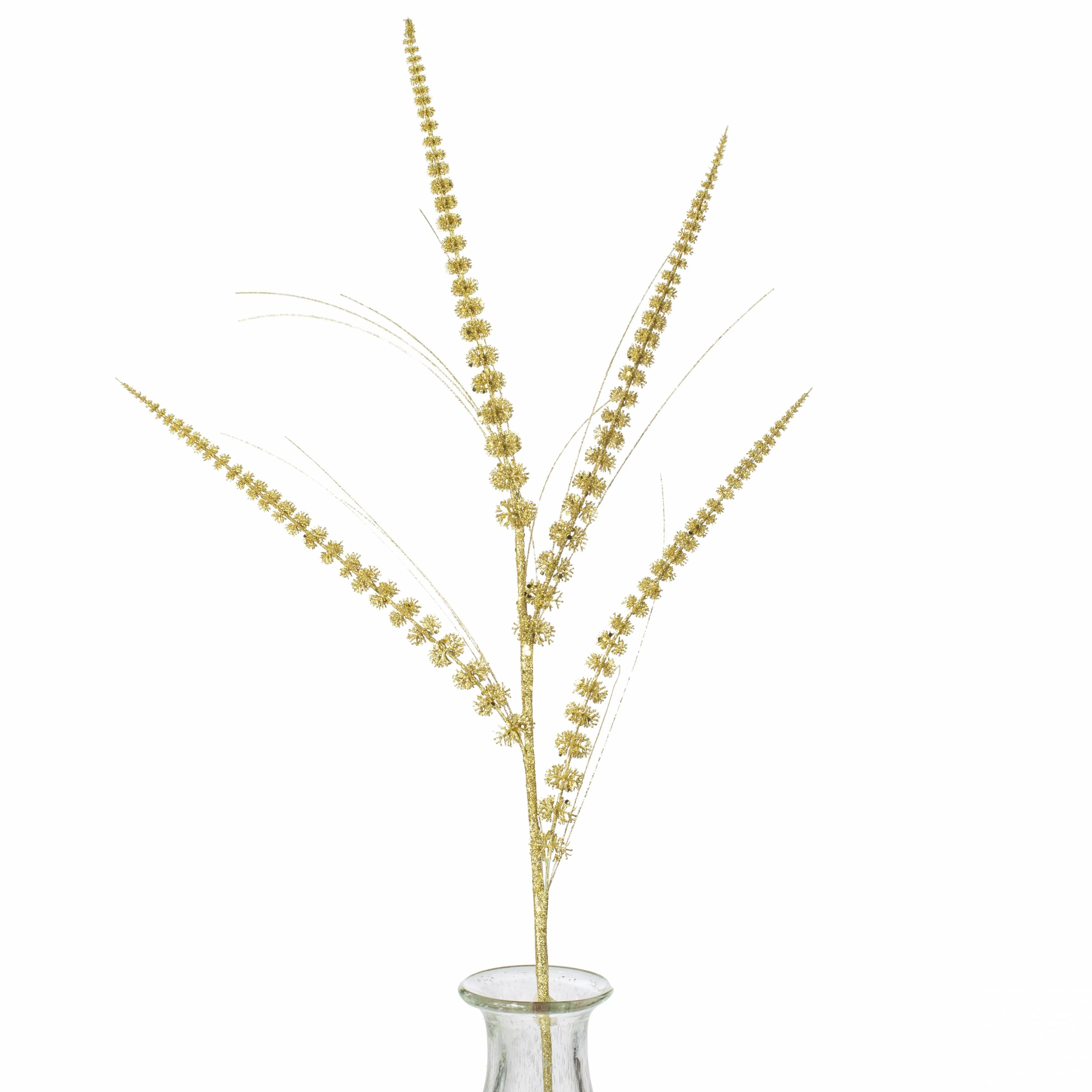 36" Glitter Amaranthus Spray: Gold