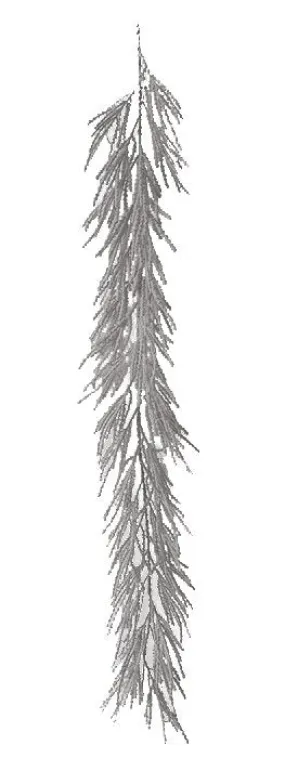 5' White Flocked Pine Garland