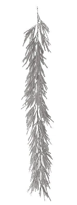 5' White Flocked Pine Garland