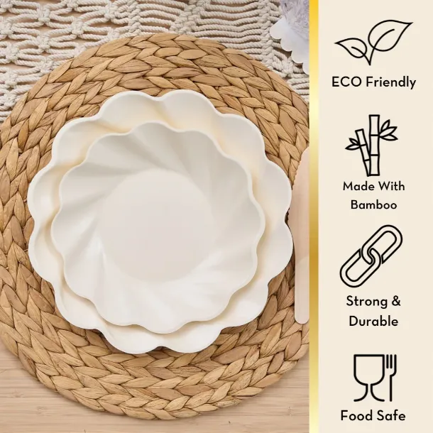 Eco Extra Large Dinner Plate - Cream