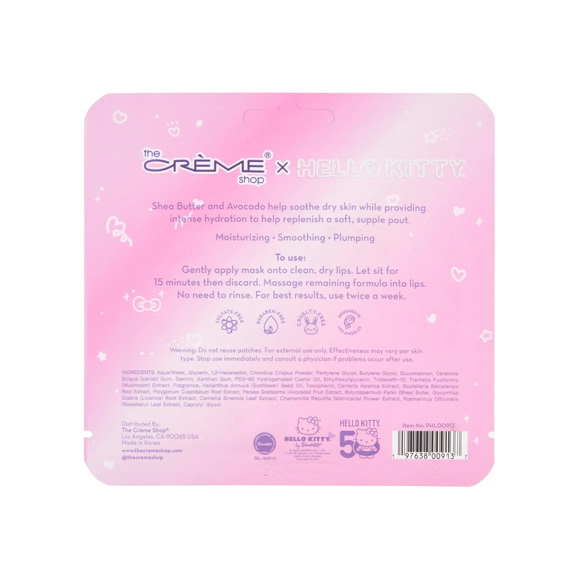 Hello Kitty 50 Plumping Hydrogel Lip Patch