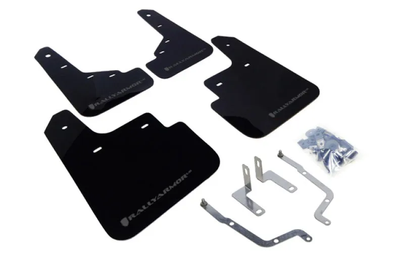 Rally Armor 2014  Mazda3/Mazdaspeed3 UR Black Mud Flap w/ Grey Logo