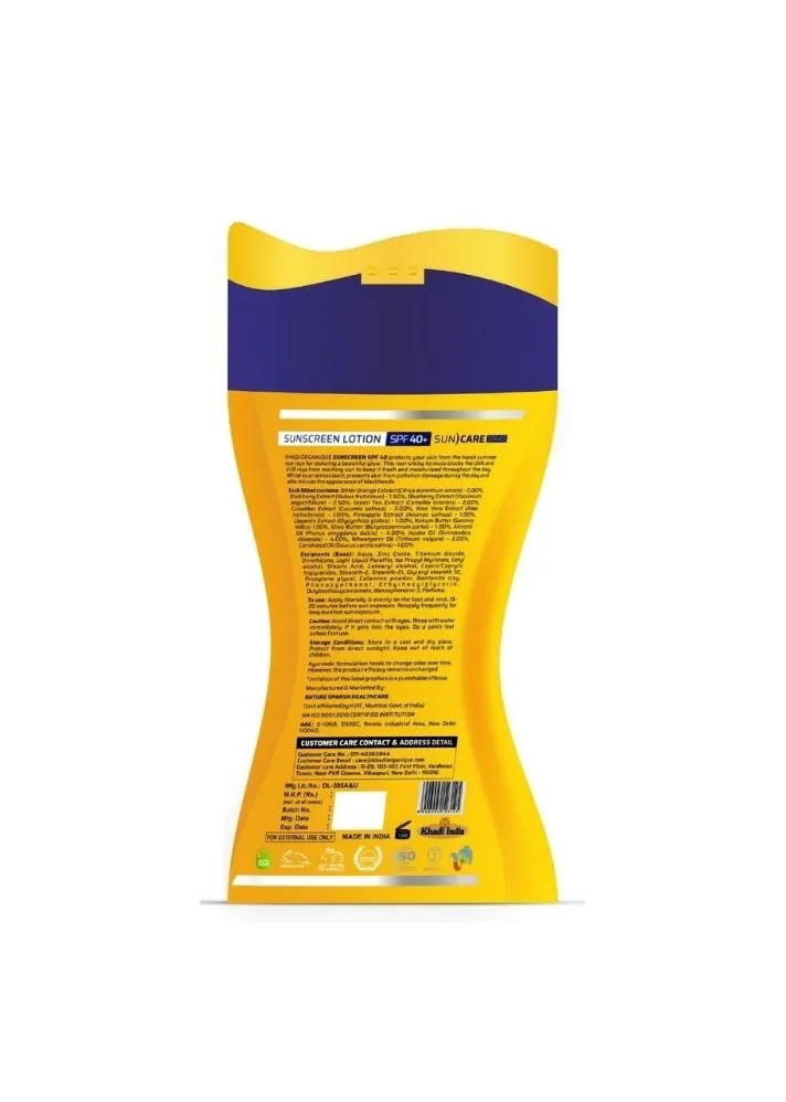 Sunscreen ( Spf40) - Khadi Organique